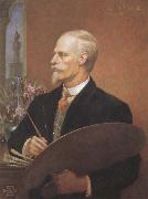 Walter Crane Self-Portrait oil painting artist